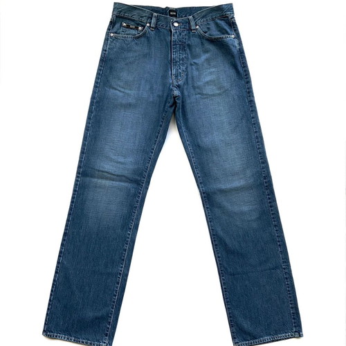 Hugo Boss Texas men's jeans used, straight fit, blue, size W34 L34
