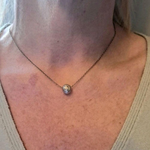 Silver pendant with sphere like new