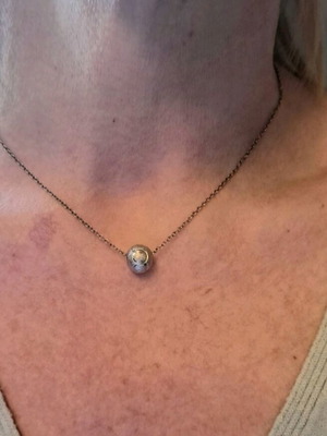 Silver pendant with sphere like new