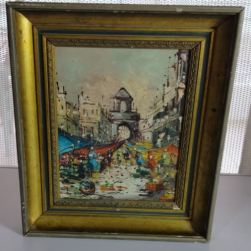 Oil painting with signature, framed