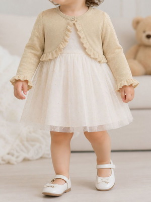 Babylon Fashion toddler gold bolero 18 months new, glitter festive