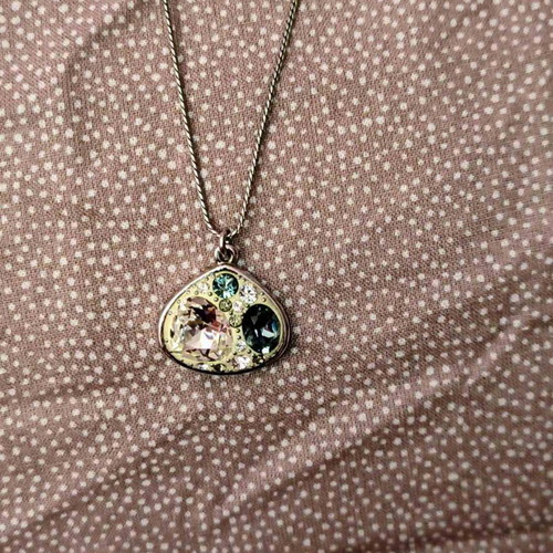 Swarovski pendant like new, silver with crystals
