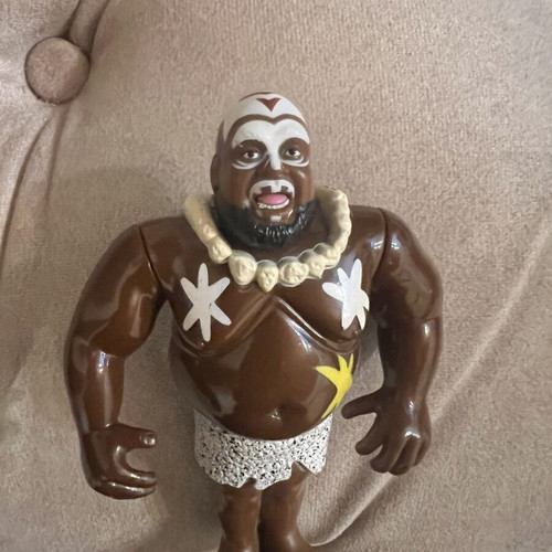 WWF Hasbro Kamala collectible figure like new, vintage wrestling