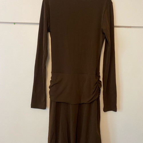 Midi dress brown, quite elastic, size S