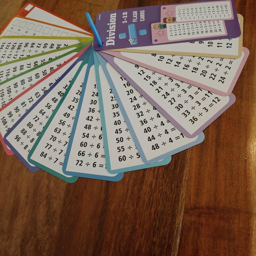 Flash Cards Division 1–12 new set with markers