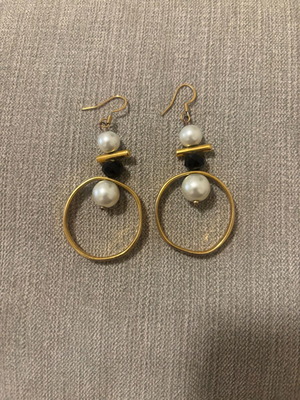 Handmade steel gold earrings used