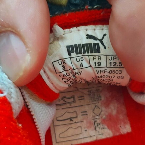 Children's shoes used with visible wear