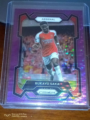 Panini Prizm Premier League 2023-24 Bukayo Saka purple pulsar prizm #27 like new