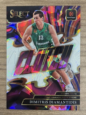 2025-26 Panini Select Euroleague Basketball Dimitris Diamantidis Clutch White Ice card like new