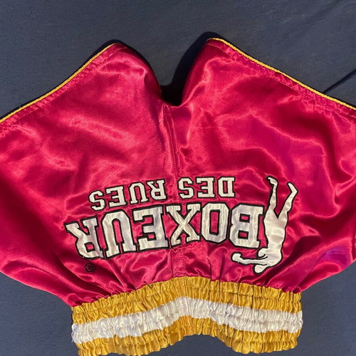 Boxeur the Rues satin women's boxing shorts fuchsia used size M