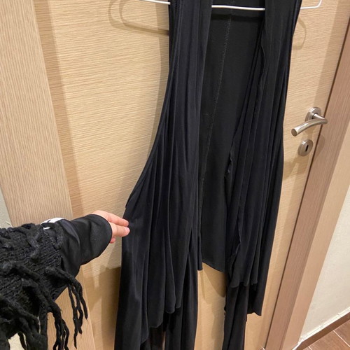 Vest with layering long used, black, Greek brand Doretta