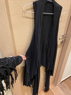 Vest with layering long used, black, Greek brand Doretta