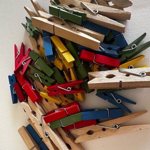 Wooden decorative clothespins pack like new