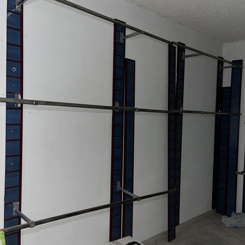 Professional Wall-Mounted Clothing Hanging System like new