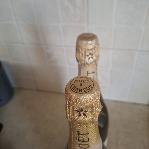 Moët & Chandon Brut Impérial Champagne set of 2 used decorative bottles