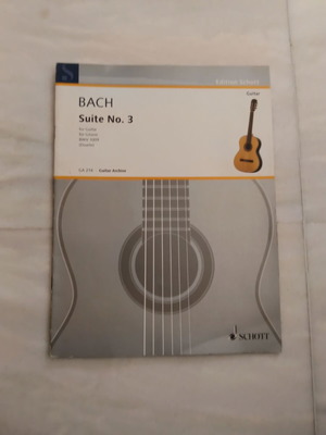 J. S. Bach Suite No. 3 BWV 1009 για κιθάρα, Schott Music