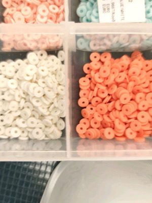 Fimo coral white beads like new