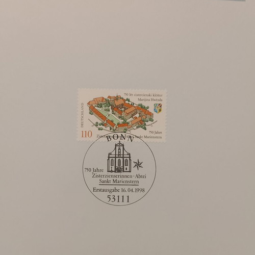 Germany 1998 First Day Cover Stamp, Bonn cancellation