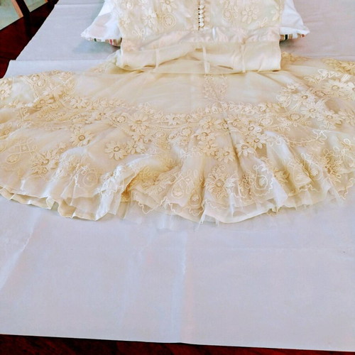 Φόρεμα Zara vintage εκρού μέγεθος L σαν καινούργιο με χειροποίητο κέντημα