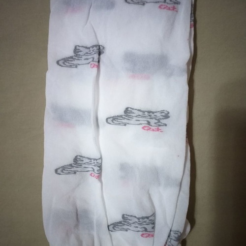 Children's nylon tights new, white and patterned