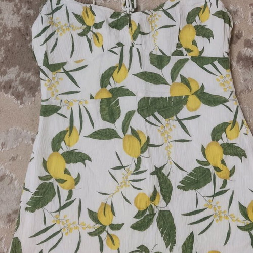 Mini summer dress with lemon print like new
