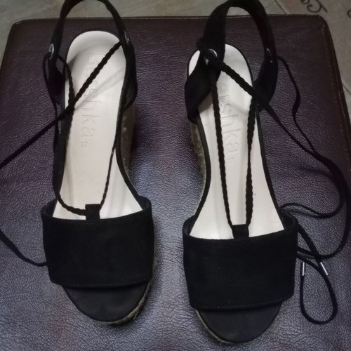 Black Bershka espadrilles size 37 like new