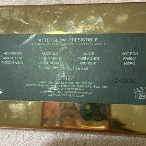 Nars Afterglow eyeshadow palette like new