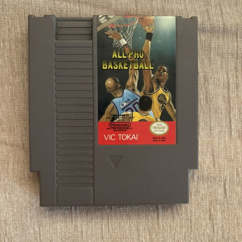 All Pro Basketball Nintendo NES NTSC game, American exclusive