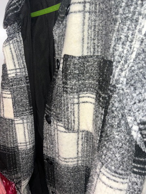 Marks and Spencer coat like new, black and white