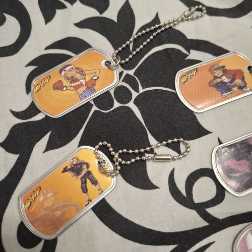 Vintage Y2K dog tags set of 11 metal pendants