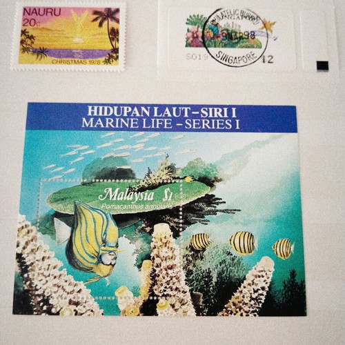 Asia - Oceania stamps new, collection from Singapore, Malaysia, Nauru