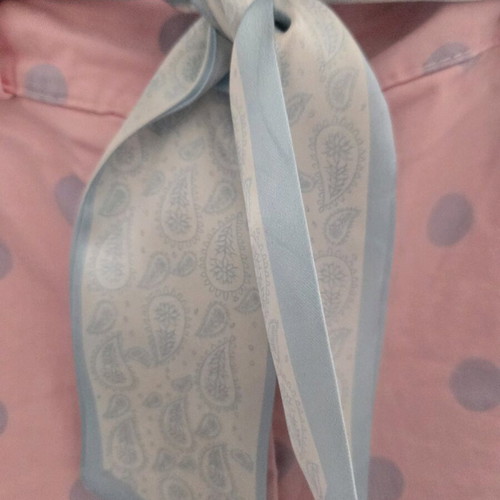 Polka Dot Pants with Scarf Medium like new, pink and blue