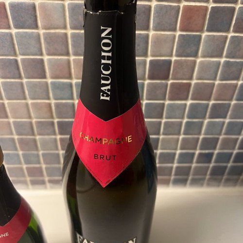 Fauchon Champagne bottles used, empty
