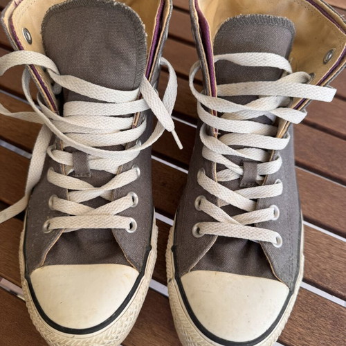 All Star Converse boots used, size 6.5, grey