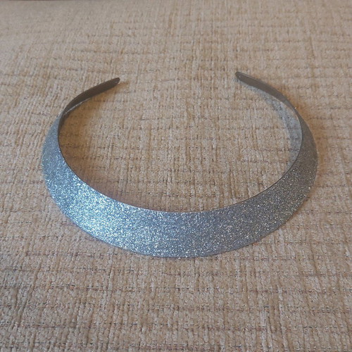 Silver choker handmade vintage used with glitter