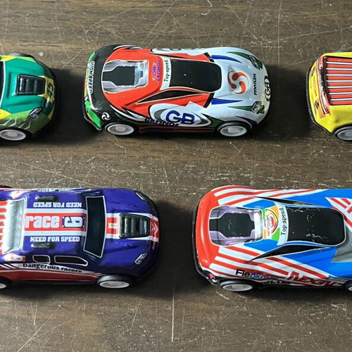 Pull Back Toy Car Set Racing Collection like new, 5 pcs