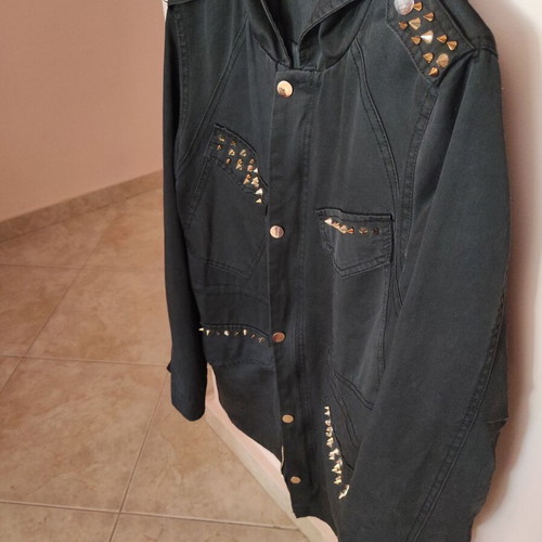 Osley Black Rock Coat with Hood Size M Like New