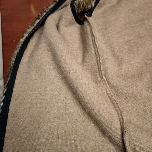 Synthetic fur vest brown like new with decorative zipper