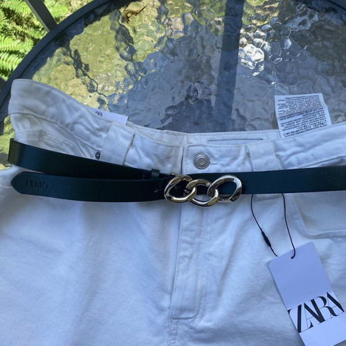 Liu Jo leather belt, green, size 85