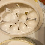 Nova Deruta ceramic table bowl new with perforated lid