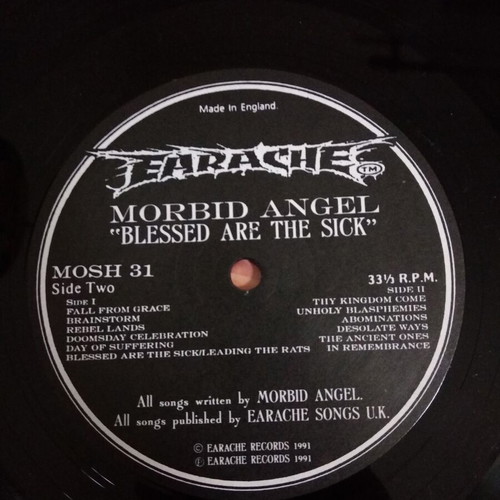 Morbid Angel Blessed Are The Sick vinyl record used, rock