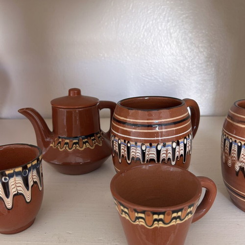 Boho ceramic set used