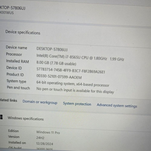 Lenovo ThinkPad T490S like new with Intel Core i7, 8GB RAM, 256GB SSD