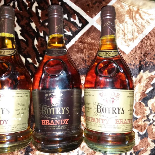 Brandy Botrys 50 years aged, 3 bottles, like new