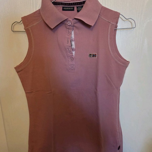 Napapijri sleeveless polo pink used, small