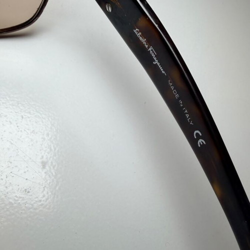 Salvatore Ferragamo men's sunglasses brown beige used