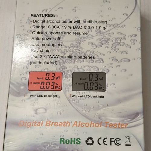 Digital Breath Alcohol Tester new with LCD display