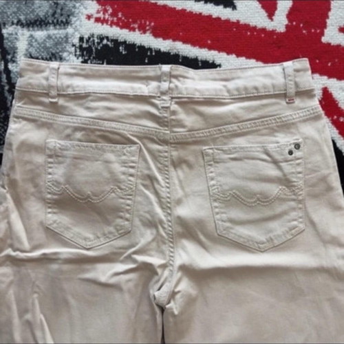Monoprix Femme Women's Jeans W32 L27 Cotton with Elastane Straight like new beige