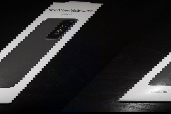 ΓΝΗΣΙΟ Samsung Smart View Wallet Case Πλαστικό Μαύρο Galaxy S23