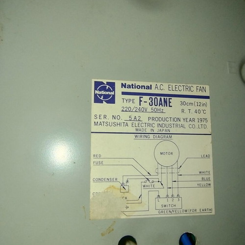Vintage National fan like new, made in Japan